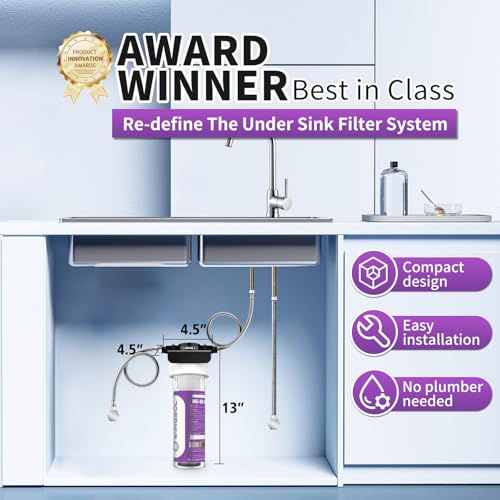 WINGSOL Basic Replacement Filter Cartridge for Under Sink Water Filter Compatibel with: WS-US-001 Advanced, WS-US-001 Basic, WS-US-001 Advanced (F)