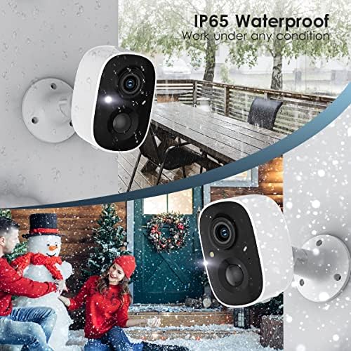 Geekee Security Cameras Wireless Outdoor 2-Way Talk Battery Powered Wi-Fi Cameras for Outside and Indoor 2K Night Vision AI Motion Detection Siren