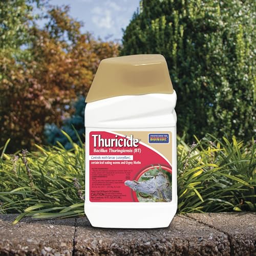 Bonide Thuricide BT Concentrate, 16 oz Ready-to-Mix Solution for Caterpillar, Worm and Moth Control in Home Garden | Ready-to-Mix Solution