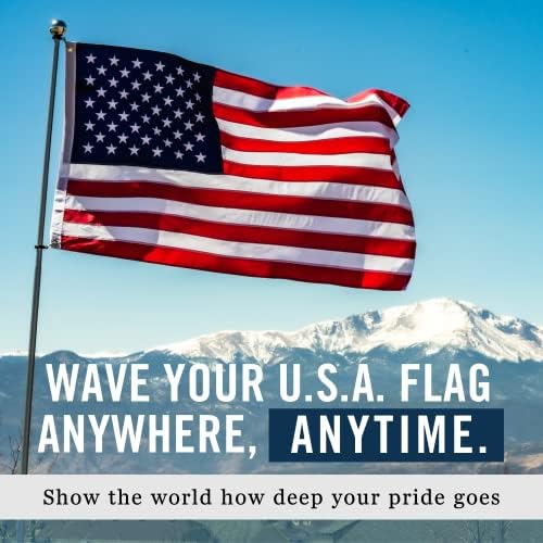 American Flag 5x8 ft Embroidered Stars Sewn Stripes | Embroidered USA flag with vivid colors and quadruple stitched fly end for enhanced durability. Features 210D Nylon
