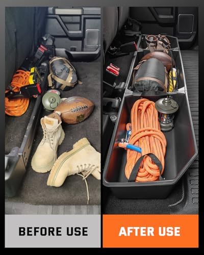 DiffCar® Truck Underseat Storage for Ford F150: 2015-2026 SuperCrew/CrewCab | Rear Under Seat Organizer Tool Box Car Accessories for Ford F-150