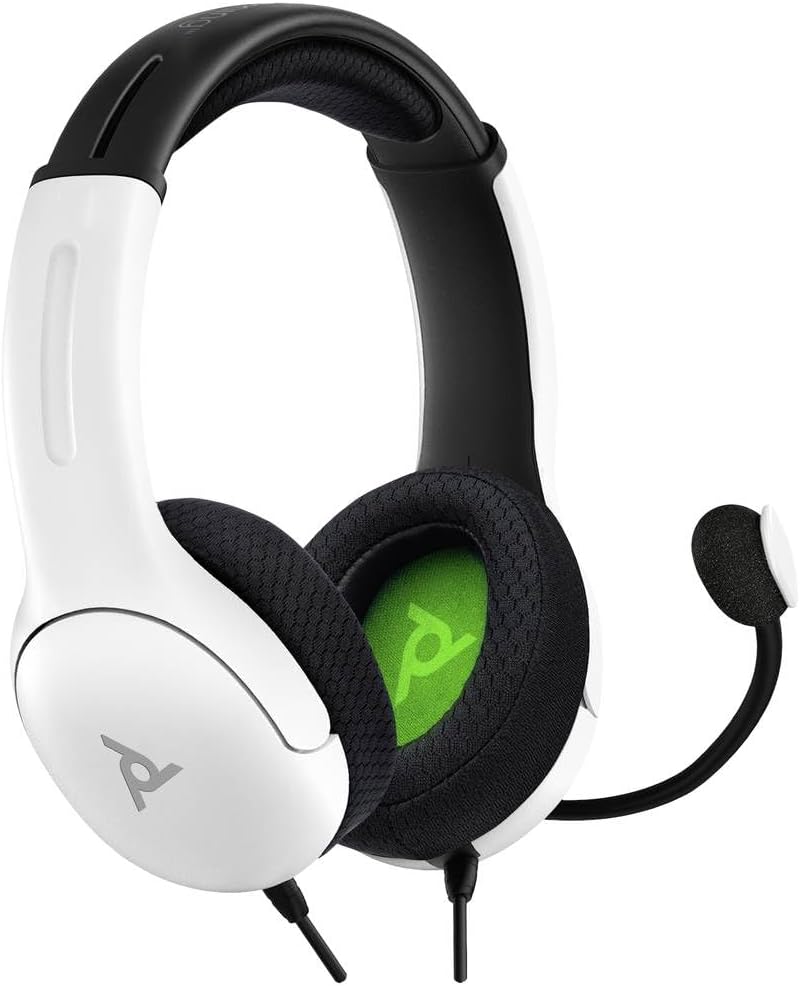 PDP Gaming AIRLITE Xbox Headset with Noise-Cancelling Microphone, Licensed Microsoft Series X|S, Xbox One Accessories, PC/Windows 10/11, Lightweight Wired Power Stereo headphones - Black