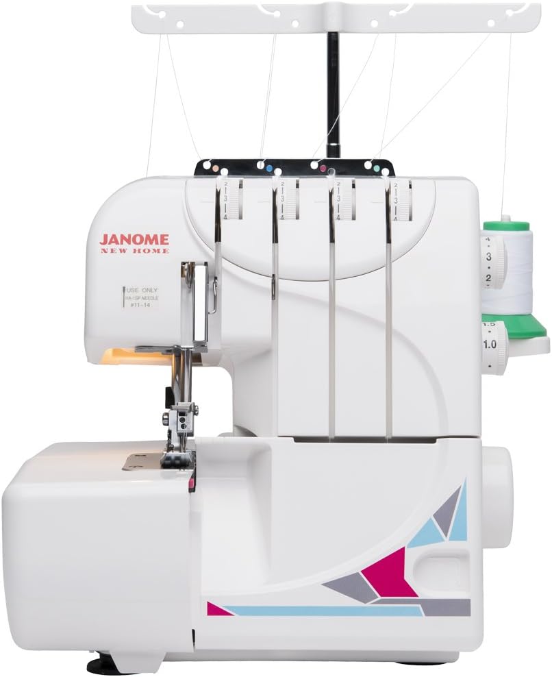 Janome MOD-8933 Serger with Lay-In Threading, 3 and 4 Thread Convertible with Differential Feed