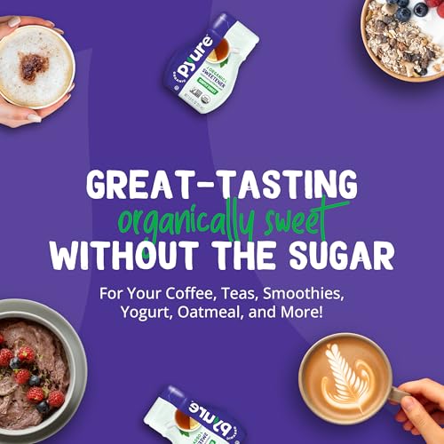 Pyure Liquid Stevia Extract | Zero Calorie Sugar-Free Sweetener, 1.8 Oz | Organic liquid stevia extract for coffee, tea, drinks, keto, diabetic, vegan, zero calorie, sugar-free, and low carb diets