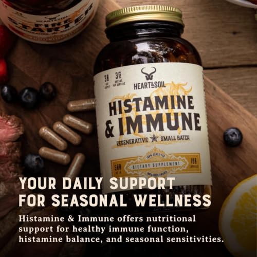 HEART & SOIL Histamine & Immune Support, 180 Capsules