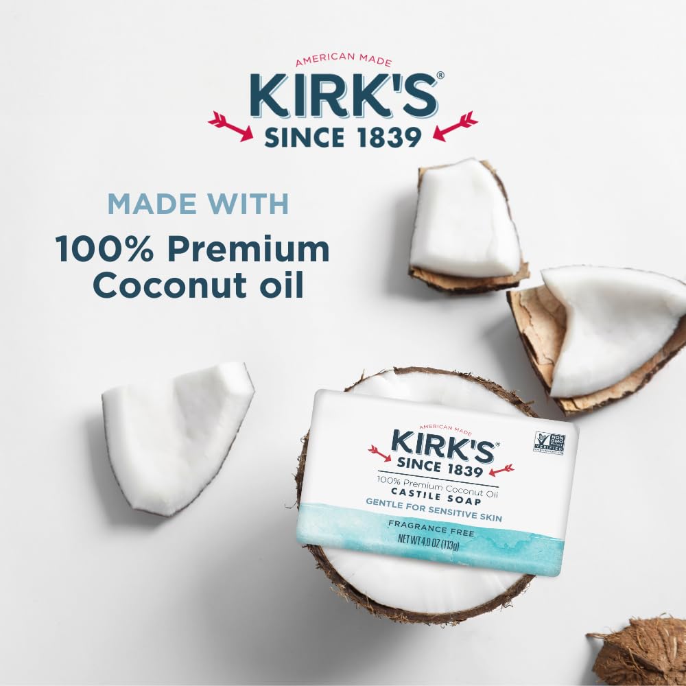 Kirk's Original Coco Castile Bar Soap Soothing Aloe Vera, 4 Oz