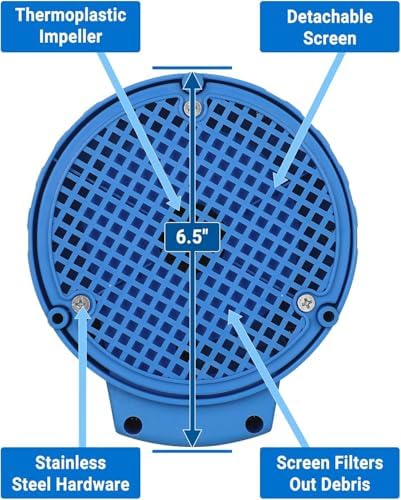 Submersible Utility Water Pump: 1/3HP 2450 GPH Sump Pump High-efficiency Motor Clean Water Removal Drain Pump for Swimming Pool Pond Garden Basement