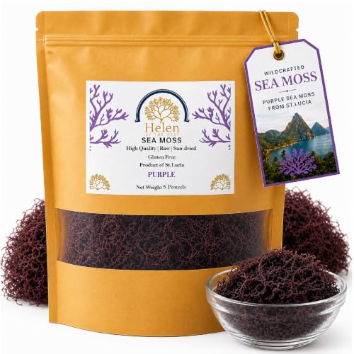 Wildcrafted Sea Moss | Gold - Purple - Green - Mixed | 100% Natural Irish Moss from St.Lucia | Mineral-Rich Superfood | 8oz Sun-Dried Moss | NO
