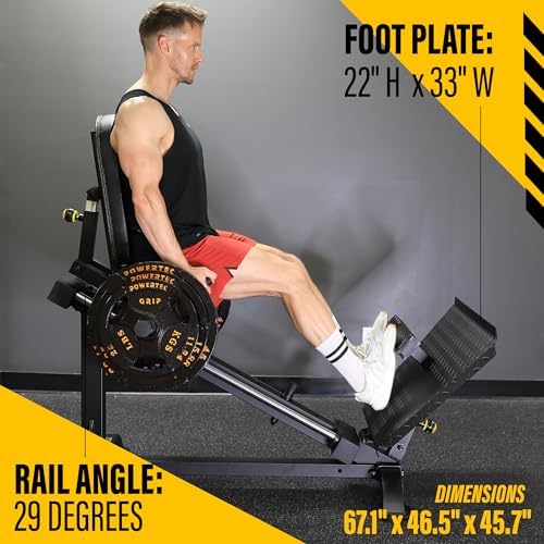 Powertec Fitness Leg Sled - Leg Press Machine, 700 LB Capacity