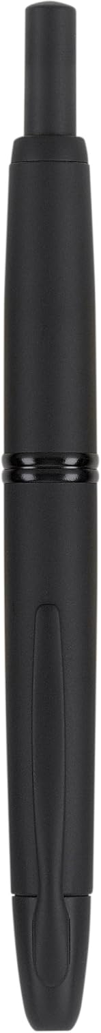 PILOT Vanishing Point Collection Refillable & Retractable Fountain Pen, Matte Black Barrel, Blue Ink, Fine Nib (60580)