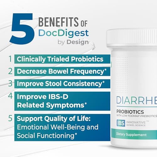 IBS Anti Diarrhea Probiotic for Diarrhea Relief and IBS-D - Clinically Studied Antidiarrheal Pills for Long-Term Comfort - Diarrhea Medication for