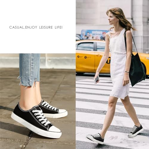 ZGR Women's Canvas Low Top Sneaker Lace-up Classic Casual Shoes for Women