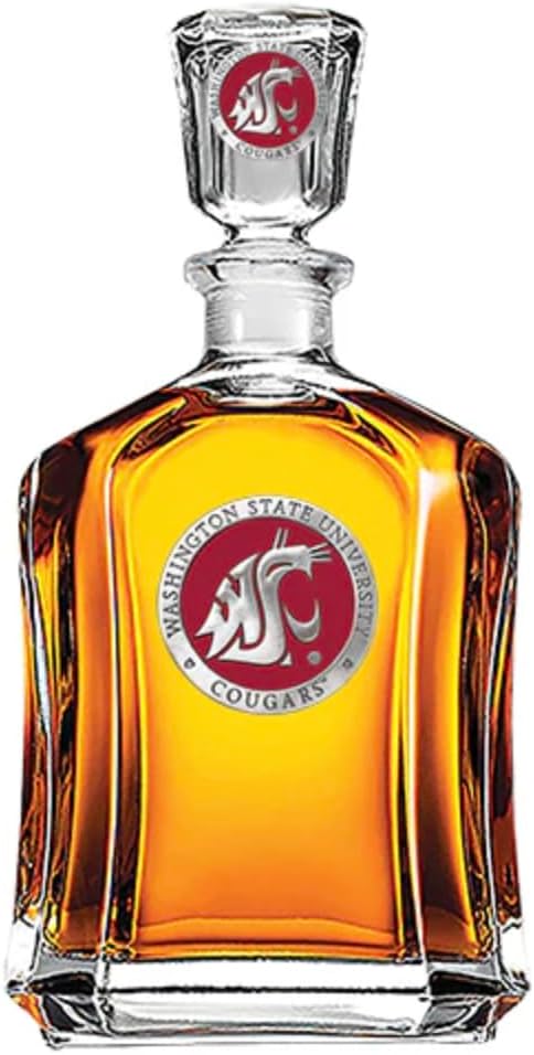 Marines Decanter – Eagle Globe & Anchor | 24 OZ Whiskey Decanter for Liquor with Airtight Stopper | Expertly Crafted Pewter Glass Clear