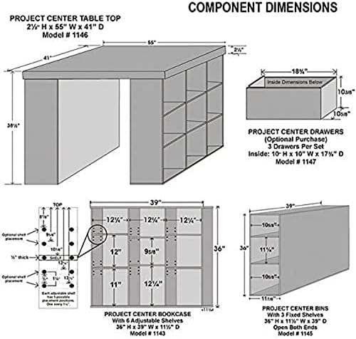 Venture Horizon Project Center Desk with Two 9-Cubby Bookcase (Oak)