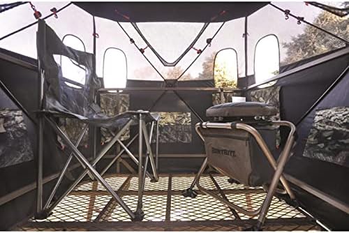 Guide Gear 6 Foot Tripod Hunting Tower Blind, 2-Man Stand Elevated, Hunting Gear Equipment Accessories, 4 by 4