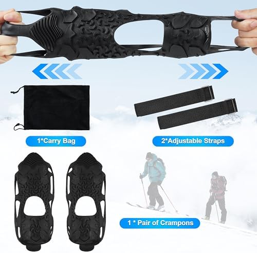 Spikeless Ice Cleats Roofing Shoe Covers Anti-Slip Rubber Traction Overshoes for Metal Roof Wet Floors Wood Deck Snow Work Boots Unisex for Roofers Construction Warehouse Workers