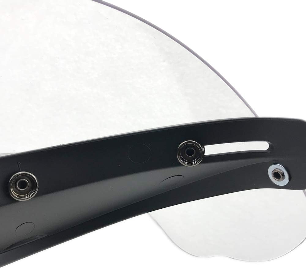 WANCAR Standard 3-Snap Button Universal Visor for Open Face Motorcycle Helmet Wind Shield Flip Up Down(Clear)