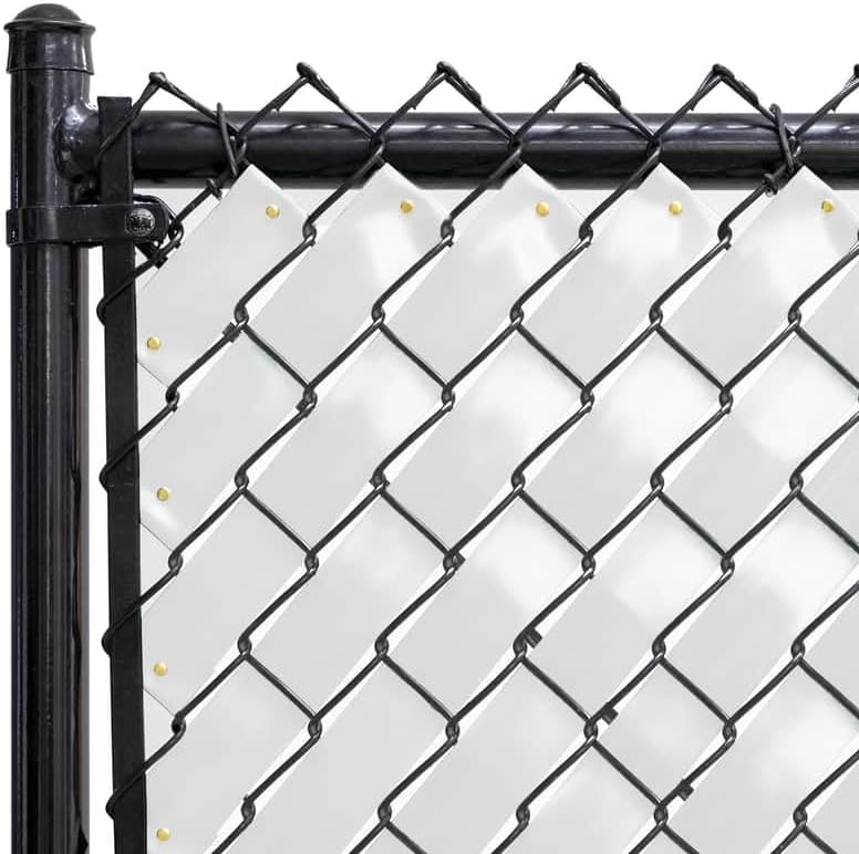 Chain Link Fence Privacy Tape 250 ft (40 SqFt) (Arctic White) | Gardening, Outdoor Wall, Balcony, Patio, Yard, Injury Prevention, Safety Fence Cover for Dog, Other Pet Hedge Slats