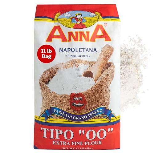 Cento Anna Napoletana Tipo "00" Extra Fine Unbleached Flour, 11 Pound | Unbleached Soft Wheat Flour Grown and Milled in Italy, Naples-Style