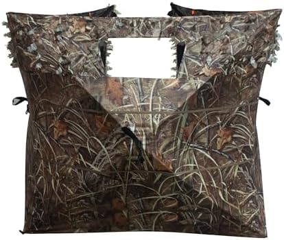 THUNDERBAY Pop Up 3 Sided Ground Blind for Deer Duck Turkey Hunting, Portable Quick Setup Lightweight 3 Panels Deer Hunting Blind