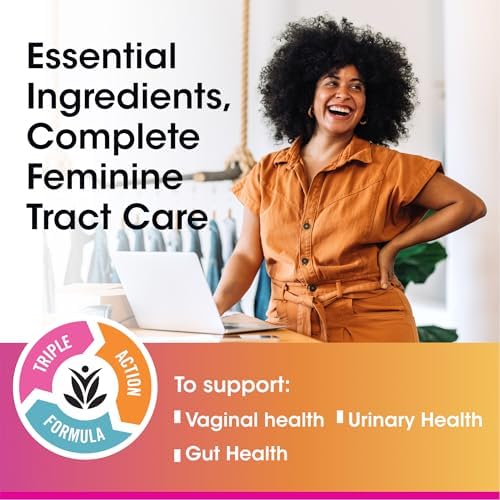 vH essentials Probiotics for Women with Prebiotics and Cranberry, 60 Ct | Feminine Health Dietary Supplement, Probiotics Support Gut Balance, Urinary Tract Health for Women, 30 Day Supply