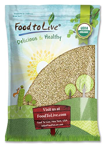 Food to Live Organic Buckwheat Groats, 15 Pounds – Whole Grain Buckwheat Seeds by Food to Live. Hulled, Non-GMO, Kosher, Raw, Vegan, Sirtfood. Bulk Cereal Grain