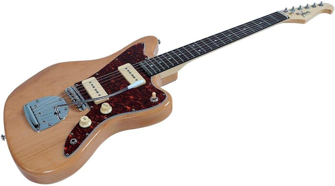 Monoprice Indio Series, 6-String Offset DLX Plus Alder Electric Guitar - Right Handed, With Gig Bag, Blue, OS40