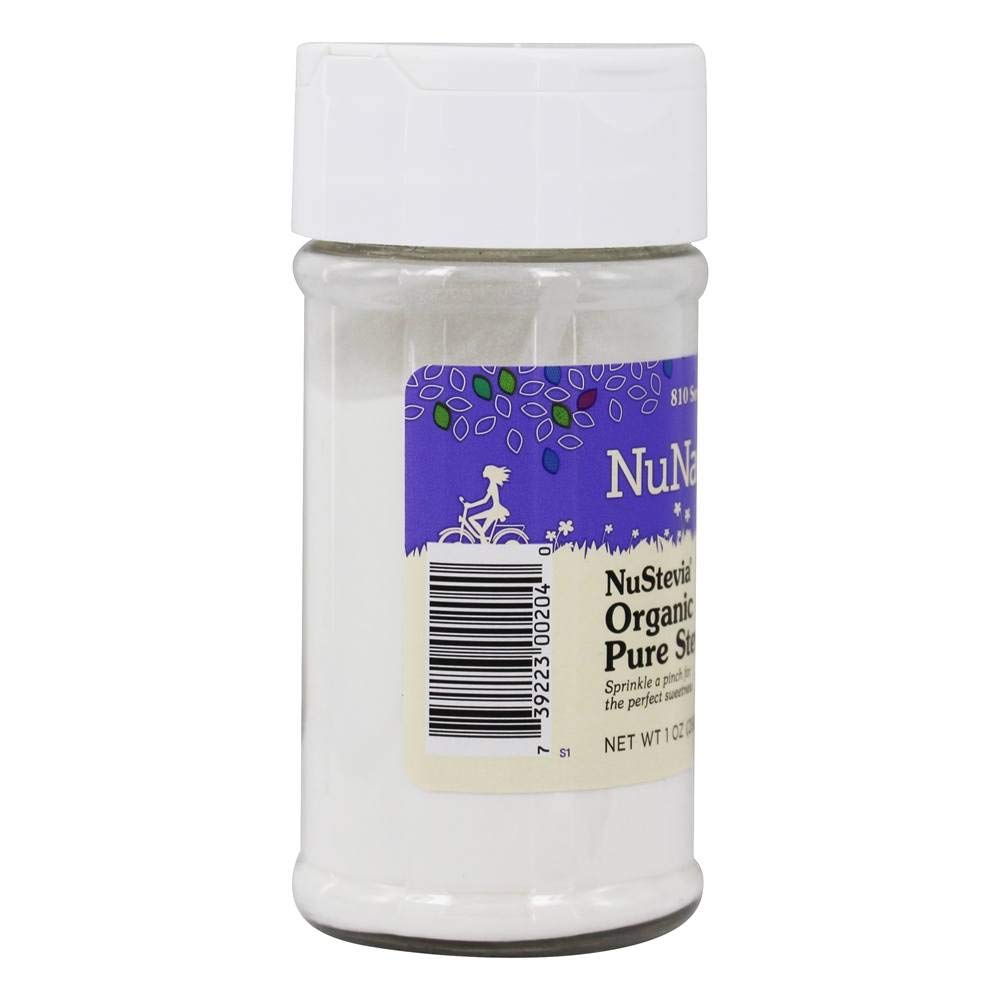 NuNaturals Organic 100% Pure Stevia Extract Powder Sweetener, 1 oz