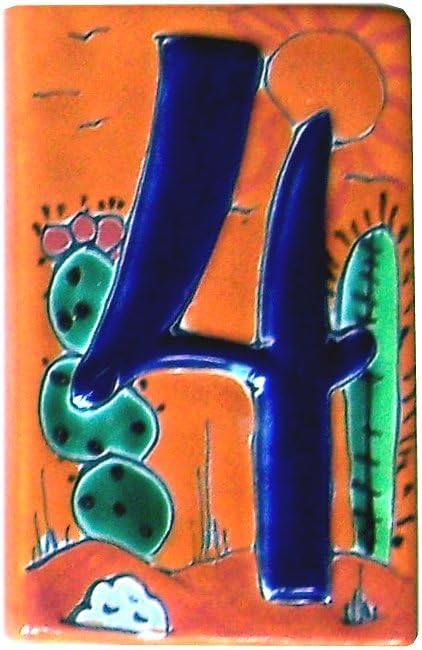 Desert Talavera Ceramic House Number Four