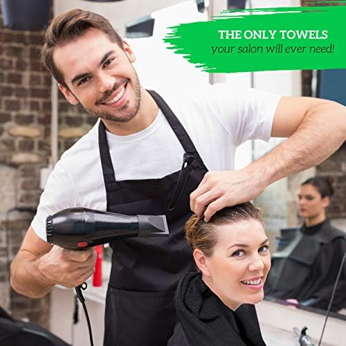 GREEN LIFESTYLE Black Bleach Proof Towels Bulk Sets 100% Cotton 16' X 25' Premium Spa Quality, Super Soft and Absorbent for Gym, Pool, Spa