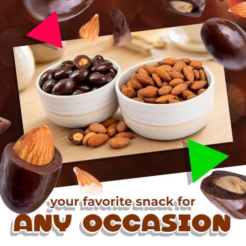 Dark Chocolate Covered Almonds, Chocolate Nuts, 2 Lb Bag