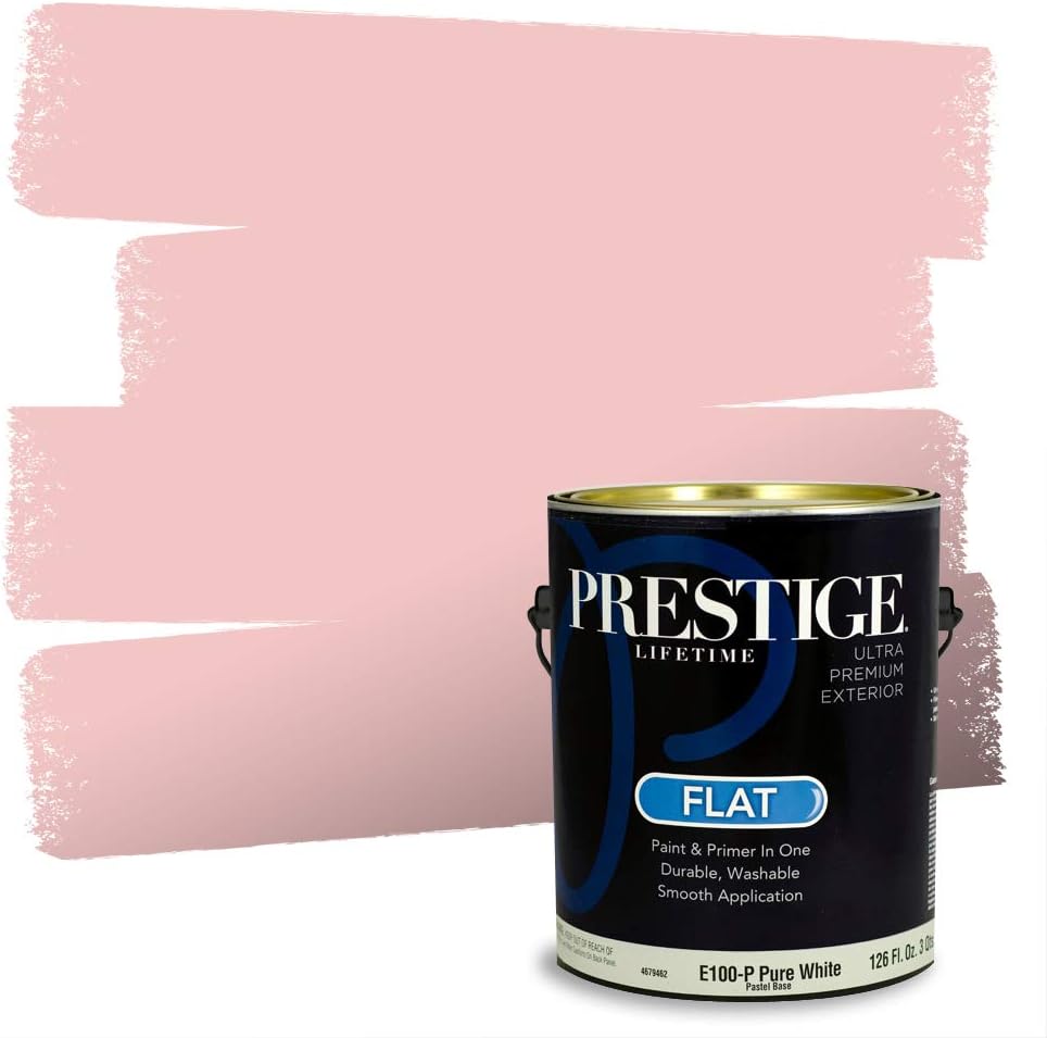 PRESTIGE Paints Exterior Paint and Primer In One, 1-Gallon, Satin, Comparable Match of Sherwin Williams* Grenadine*