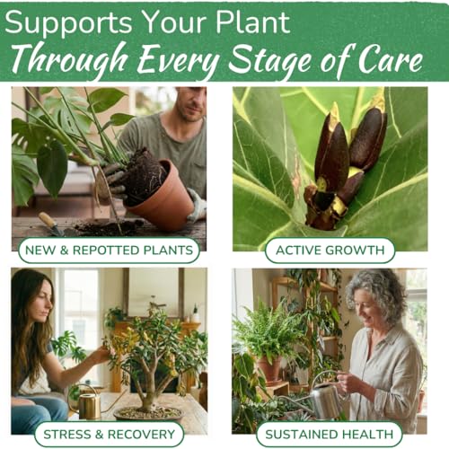 Indoor Plant Food by Houseplant Resource Center - Organic Liquid Fertilizer for Pothos, Peace Lily, Monstera, Cactus and More - 8 oz