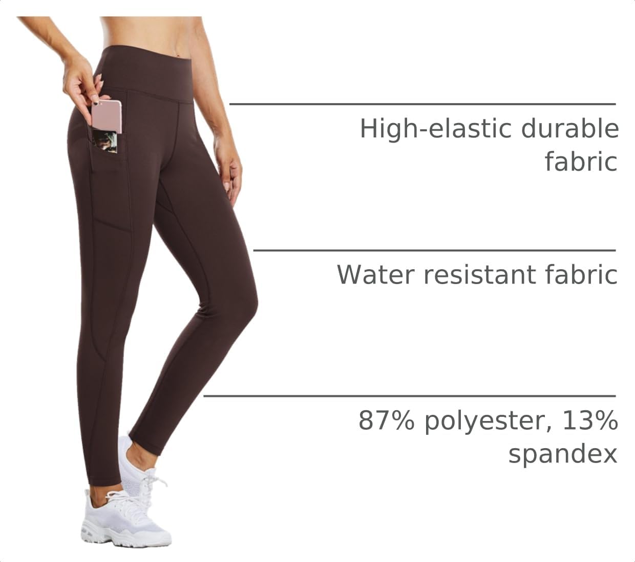 baleaf Women's Fleece Lined Leggings Thermal Warm Winter Tights