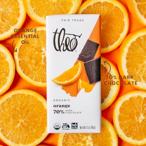 Theo Pure Organic Dark Chocolate Bar, 85% Cacao, 1 Bar | Vegan, Fair Trade