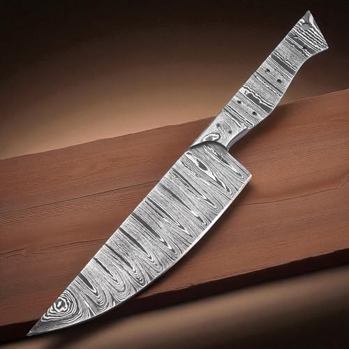 Poshland BBC-664 Custom Handmade Damascus Steel 8 Inches Chef blank Blade, kitchen blank blade