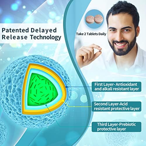 NATURE TARGET Probiotics for Men, 60 Billion CFU, 90 Veggie Tablets