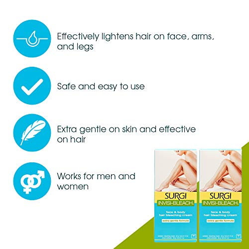 Surgiwax Facial Hair Removal Cream for Women – Depilatory Cream for Face, Neck, & Sensitive Skin, Professional Hair Remover, 1 oz