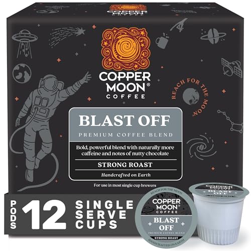 Copper Moon K-Cup Coffee Pods, Medium Roast, Hawaiian Hazelnut, 12 Count | 12 Count, Flavored Coffee, Vegan, Allergen Free, Non-GMO, Kosher, Small Batch Roasted, Compatible with Keurig K Cup Brewers