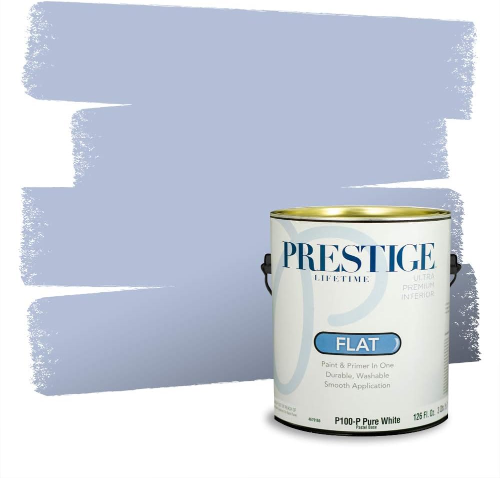 PRESTIGE Paints Exterior Paint and Primer In One, 1-Gallon, Semi-Gloss, Comparable Match of Behr* Intercoastal Gray*