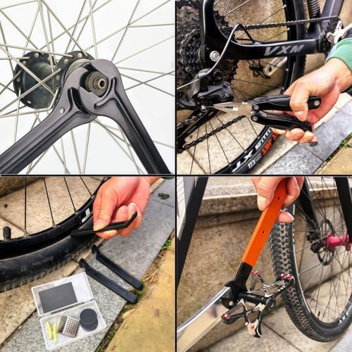 YBEKI Professional Bike Repair Tool Kit with Hard Case - Complete Maintenance Set for Mountain & Road Bikes, Includes Ratchet, Chain Tool
