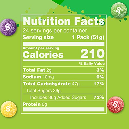 SKITTLES Sours Chewy Sour Candy Packs, Full Size Bulk Candy, Pack of 24 | Original Sour Chewy Candy, Individually Wrapped Full Size Packs