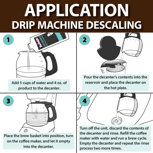 Twinkle Product Title Coffee Maker Cleaner (8 Fl Oz.) - Automatic Drip & Single Serve Coffeemaker Descaler/Removes Mineral, Hard Water, Lime