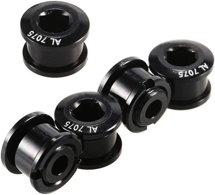Saiper 10pcs M8 Single Bike Chainring Bolts 7075 Aluminum Alloy | Bicycle Crankset Nuts Chainwheel Screws Fit for Road, Mountain, BMX, MTB, Fixie