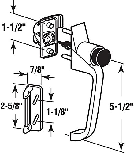Prime-Line K 5082 Black Push Button Latch with 1-1/2 In. Hole Center (1 Set) | 1-1/2 in. Hole Center, 1 Set
