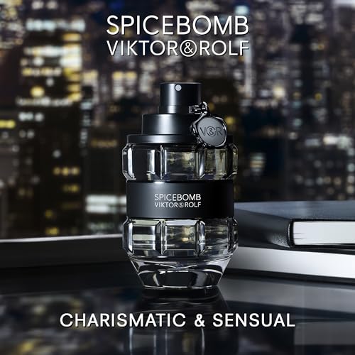 Viktor&Rolf Spicebomb Eau de Toilette - Gourmand Cologne for Men | Fragrance with Cinnamon, Black Pepper & Tobacco Accord - Long Lasting - Warm Mens Scent Perfect for Cool Nights