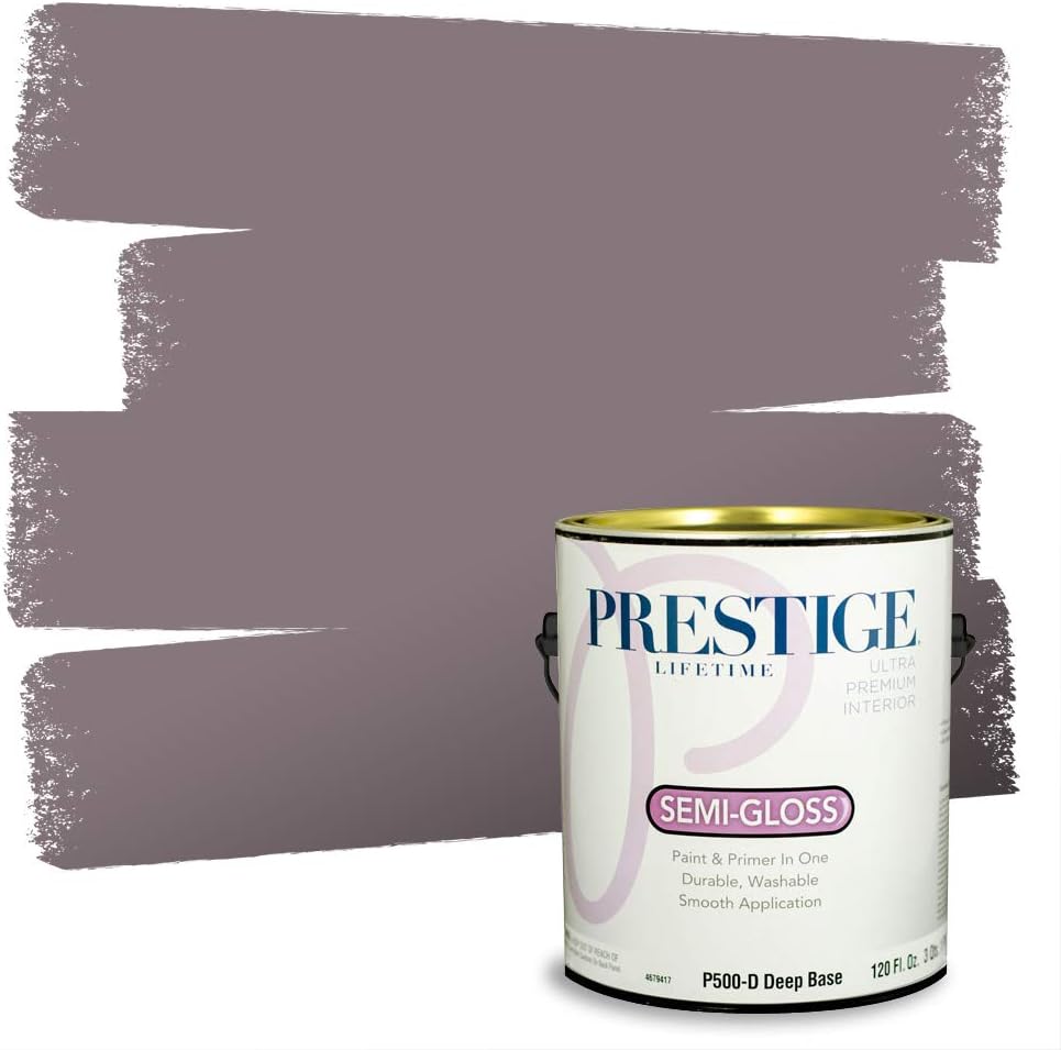 PRESTIGE Paints Exterior Paint and Primer In One, 1-Gallon, Satin, Comparable Match of Sherwin Williams* Ash Violet*