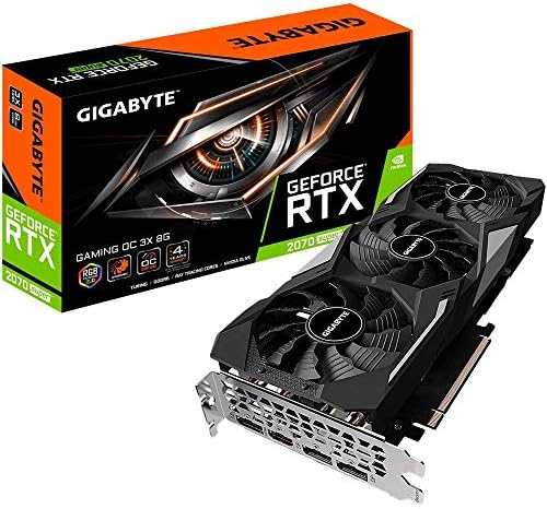 Gigabyte GeForce RTX 2070 Super Gaming OC 8G Graphics Card, 3X Windforce Fans, 8GB 256-Bit GDDR6, GV-N207SGAMING OC-8GD Video Card (Renewed)