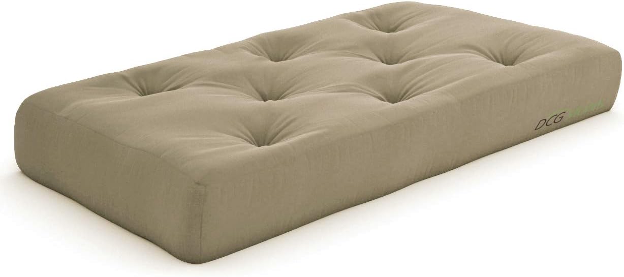 Nirvana Futons Plush, Comfortable 8-Inch Full Futon Mattress, Microfiber Fudge - Made in USA