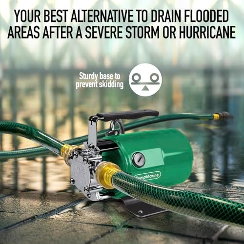SumpMarine Water Transfer Pump, 115V 330 Gallon Per Hour - Portable Electric Pump with 6' Hose Kit, Remove Water From Pools, Rain Barrel, Aquariums
